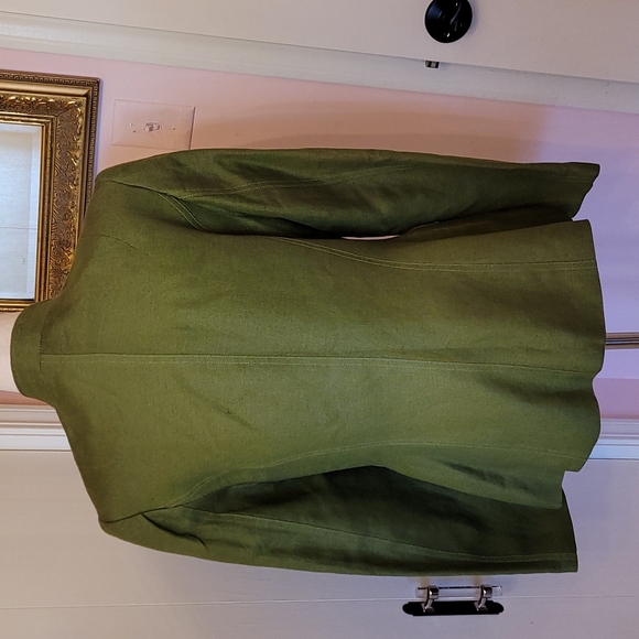 MOSHARY green linen blazer - Picture 4 of 7